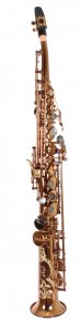 System'54 Einteiliges Sopransaxophon gebogener Hals Vintage Gold