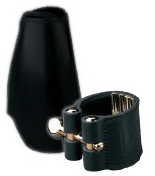 Vandoren Leather LC 28 P Ligature + plastic cap black